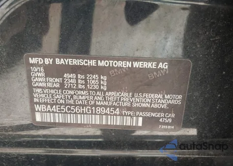 2017 BMW 440I Gran Coupe xDrive z USA, uszkodzony, nr VIN WBA4E5C56HG189454